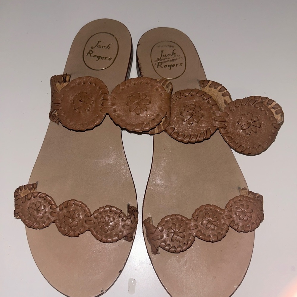Jack Rogers Tan Leather Sandals